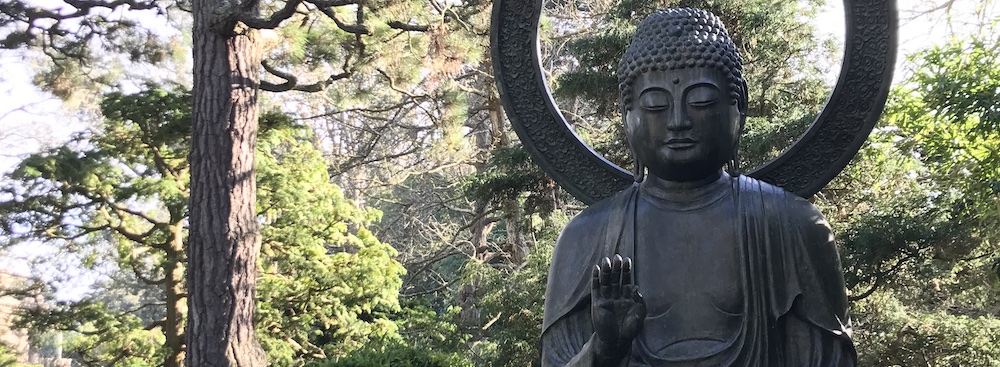 A Buddah statue in the Japanese Tea Garden, San Francisco